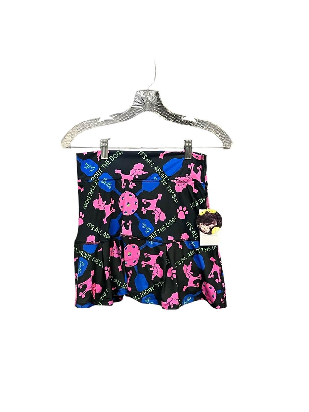 Bella Bella Sports Dog Print Pickleball Skort S Tenniscore Y2K Dopamine Novelty